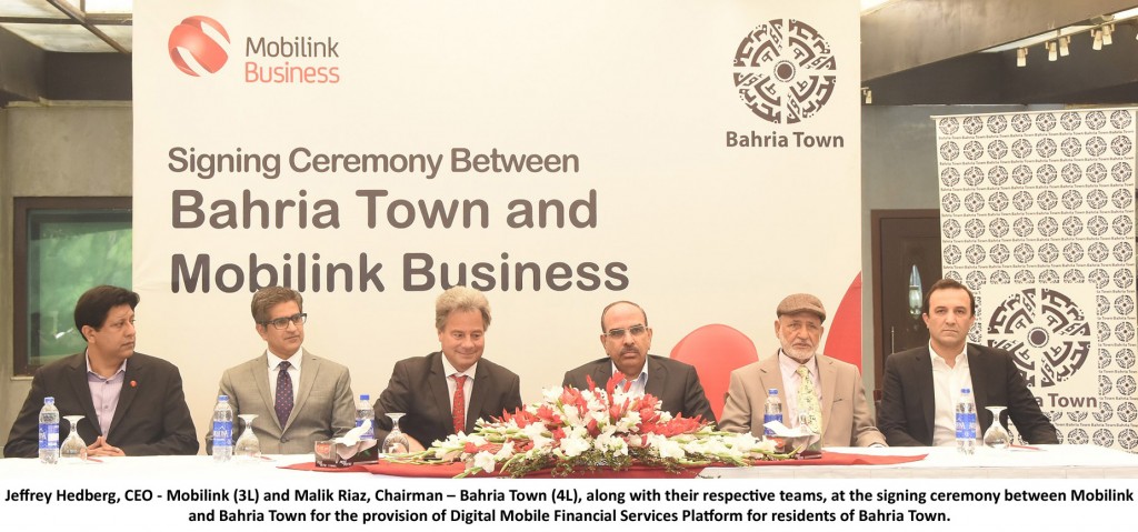 Mobilink & Bahria Town Picture with English Caption